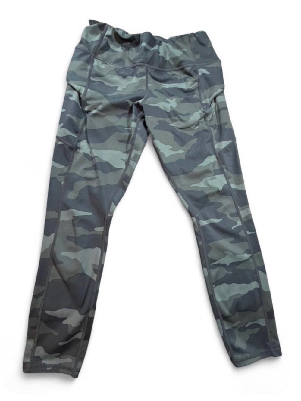 Athleta Camo Leggings Womens Small Green Gray Athletic Yoga Workout Pants